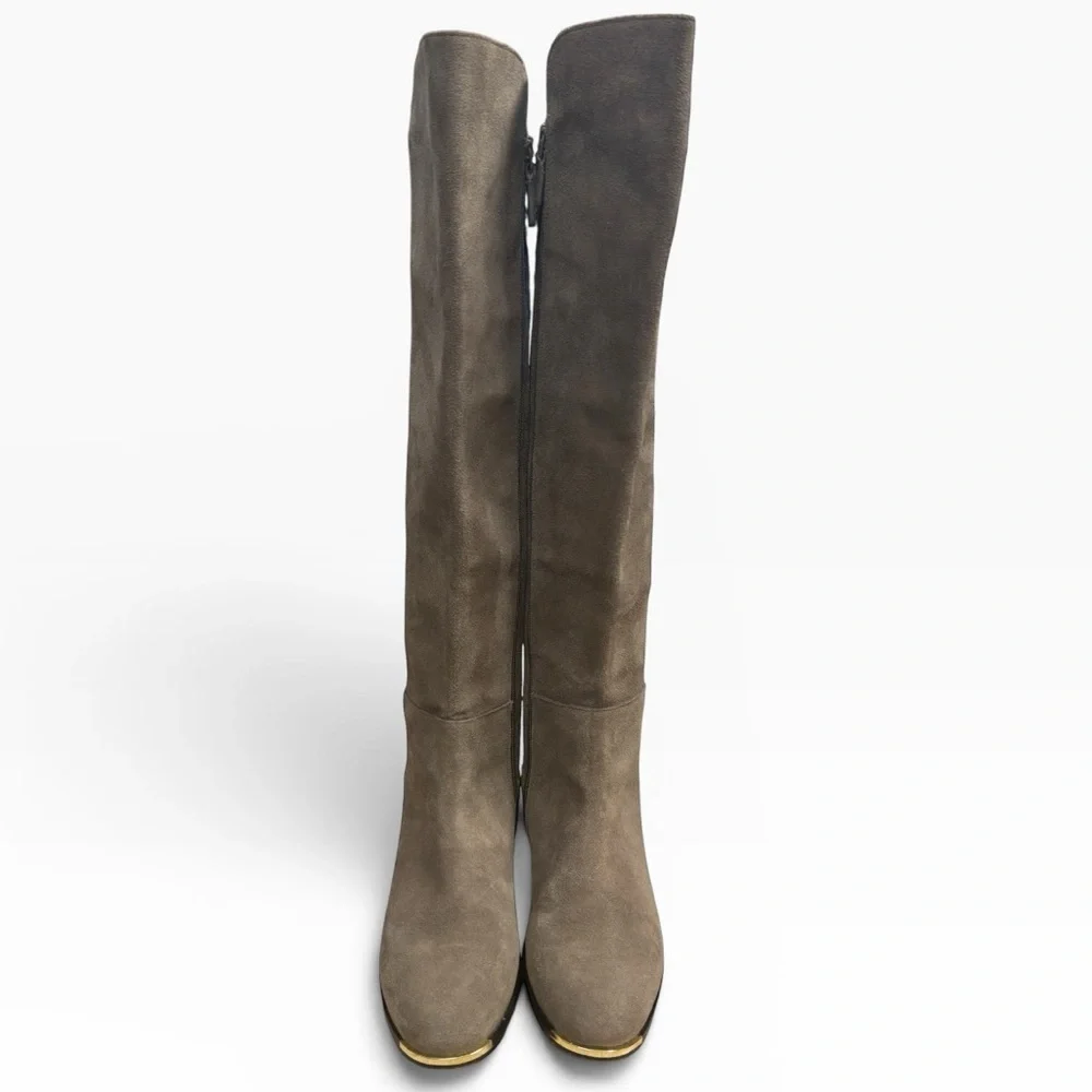 Cole Haan Grand Ambition Huntington OTK Suede Boots Walnut US 7.5 Stretch